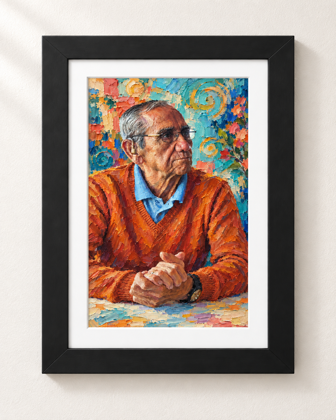 Trazo Vida — Ejemplo adulto impasto expresivo negro