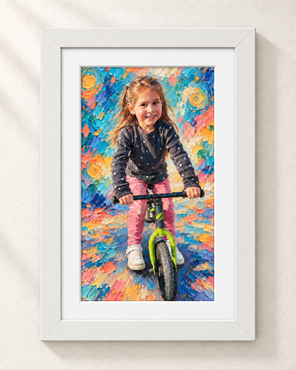 Trazo Vida — Ejemplo infantil impasto expresivo blanco