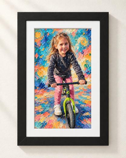 Trazo Vida — Ejemplo infantil impasto expresivo negro