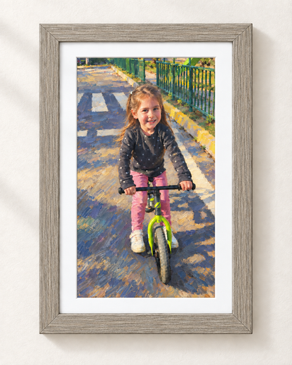 Trazo Vida — Ejemplo infantil oleo luminoso gris